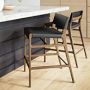 Stratton Leather Slung Counter Stool