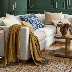 Floral Velvet Embroidered Pillow Cover