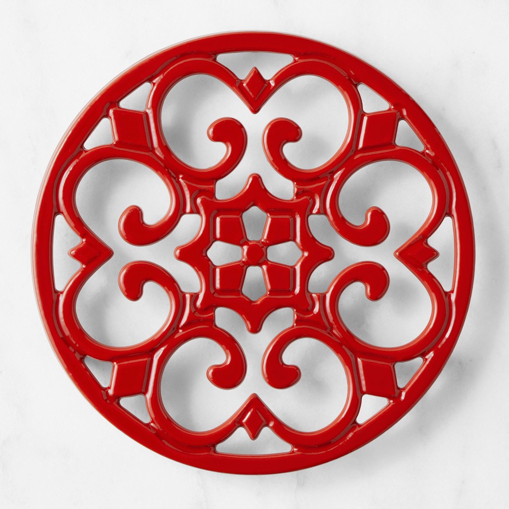 Red Round Trivet