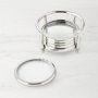 Stainless Steel and Glass Coasters, Set of 4