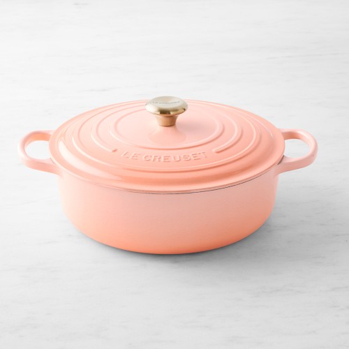 Le Creuset Signature Enameled Cast Iron Round Wide Dutch Oven, 6 3/4-Qt., Peche