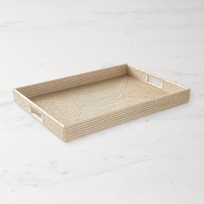 Hapao Rectangle Tray, Light Wash, Large