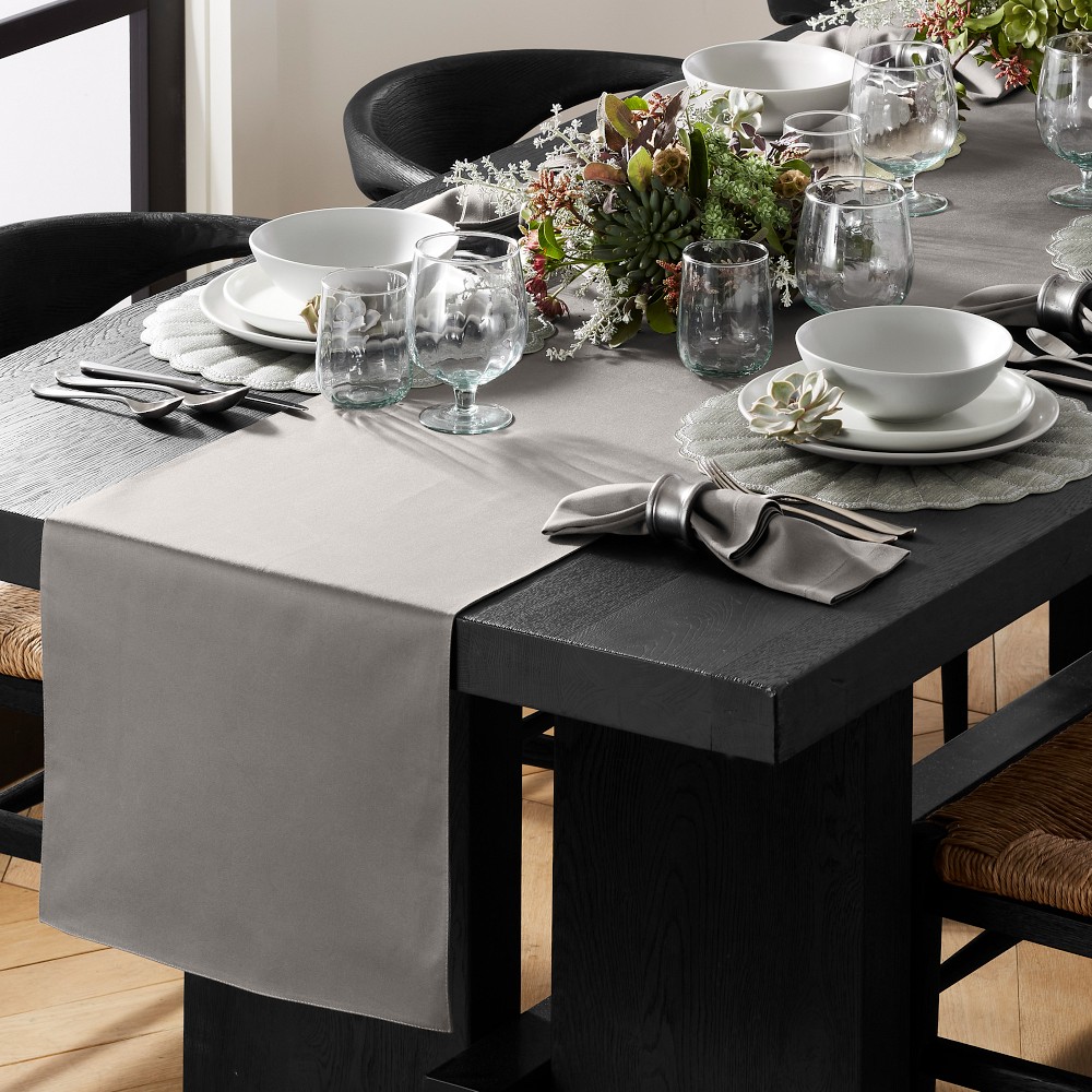 Hotel Table Runner, 16" X 108", Grey