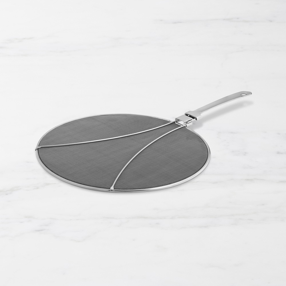 Williams Sonoma Stainless-Steel Odor Absorbing Splatter Screen With Folding Handle