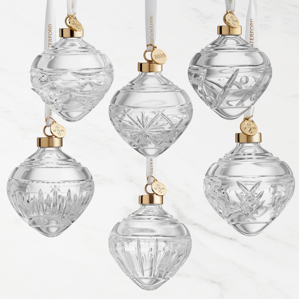 Waterford Winter Wonders Baubles Holly, Set of 6