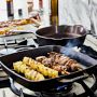 Smithey Seasoned Cast Iron Grill Pan, 12&quot;