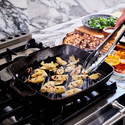 Smithey Seasoned Cast Iron Grill Pan, 12&quot;
