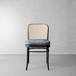 Ton 811 Side Chair Cushion, Morris & Co. Larkspur, Blue With Navy Piping