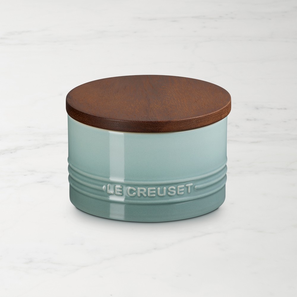 Le Creuset Signature Canister with Wood Lid (Sea Salt)