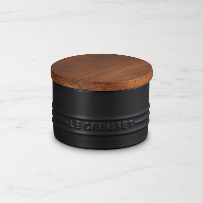 Le Creuset Signature Salt Cellar with Wood Lid - Licorice