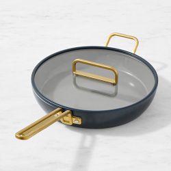 GreenPan Stanley Tucci Ceramic Nonstick Covered Fry Pan, 12", Marino Blue