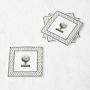 Clubhouse Golf Embroidered Cocktail Coasters, Set of 4