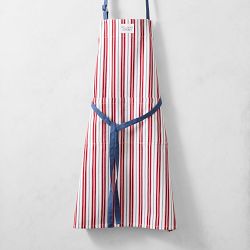 Williams Sonoma Classic Stripe Apron, Red & Blue