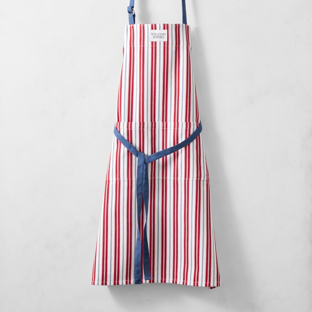 Williams Sonoma Classic Stripe Apron, Red & Blue