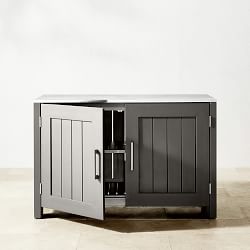Larnaca Outdoor Slate Grey Metal 2-Door Cabinet (54.5&quot;)