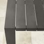 Larnaca Slate Grey Metal Dining Table &amp; Dining Chairs (94&quot;-108&quot;)