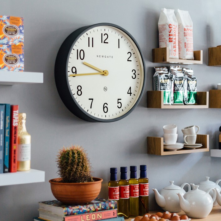 NEWGATE 時計 Number Four Wall Clock グレー Newgate Number Four wall clock in stone grey – Newgate World