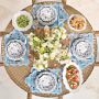 AERIN x Williams Sonoma Garden Bouquet Blue Scalloped Charger
