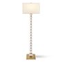 Stacked Crystal Floor Lamp, Antique Brass