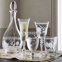 Vintage Etched Goblets