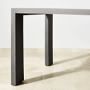 Larnaca Slate Grey Metal Dining Table &amp; Dining Chairs (94&quot;-108&quot;)