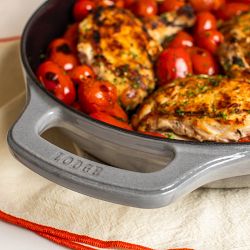 Lodge USA Enameled Cast Iron Skillet, 11&quot;