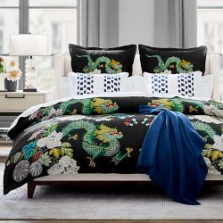 Schumacher Chiang Mai Printed Duvet Cover &amp; Shams