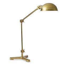 Sullivan Task Table Lamp, Antique Brass