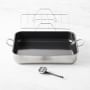 GreenPan&#8482; Premiere Stainless-Steel Ceramic Nonstick Roaster, 16&quot;