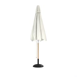 10' Round Outdoor Larnaca Teak Umbrella