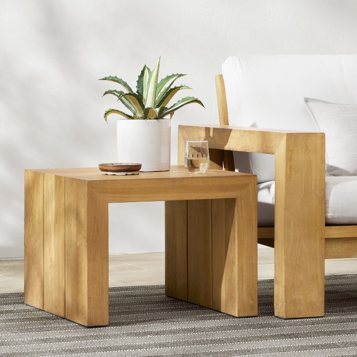 Larnaca Outdoor Teak Side Table (24&quot;)
