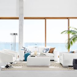 Upton LED Floor Lamp, Polished Nickel