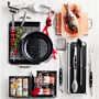 Williams Sonoma Black-Handled 4-Piece BBQ Tool Set with Storage Case