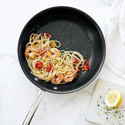 Williams Sonoma Signature Thermo-Clad&#8482; Stainless-Steel Nonstick Covered Fry Pan
