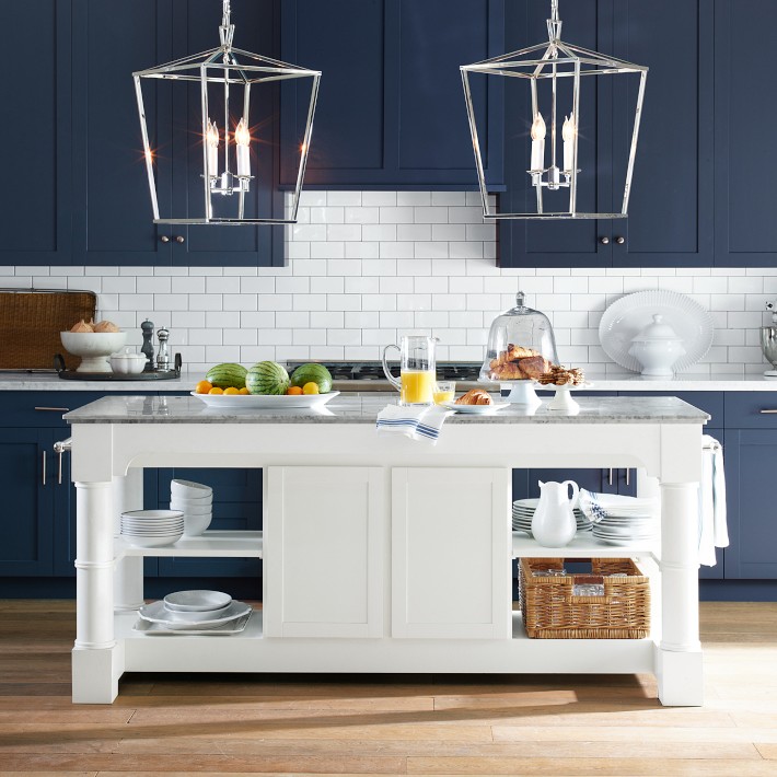 Barrelson Kitchen Island with Italian Basalt Top (84&quot;)