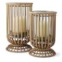 AERIN x Williams Sonoma Home Wicker Hurricane, Large