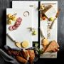 Marble &amp; Brass Cheese Knives, Set of 3