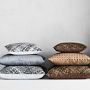 Woven Leather Hide Pillow Cover