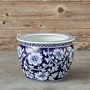 Blue &amp; White Ceramic Planter, Medium
