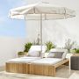 Larnaca Outdoor Natural Teak Double Chaise