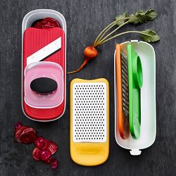 OXO All-in-One Grater, Slicer &amp; Spiralizer with Storage Container