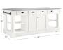 Barrelson Kitchen Island with Italian Basalt Top (84&quot;)