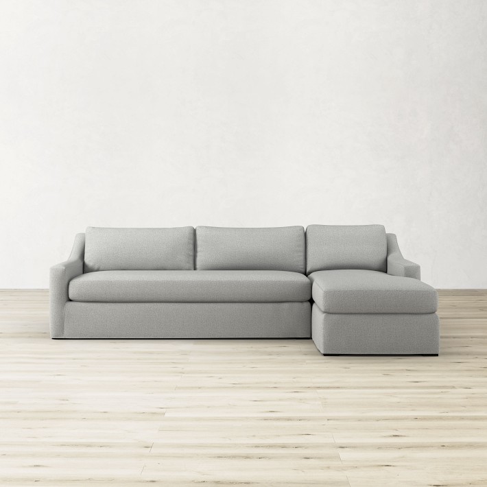 Ghent Slope Arm Slipcovered 2-Piece L-Shape Sofa with Chaise (109&quot;)