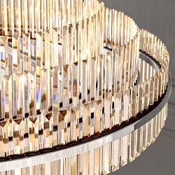 Vienna Round Crystal Chandelier, Polished Nickel