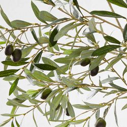 Faux Olive Tree in Plastic Pot, 1,500 Leaves, 95&quot;