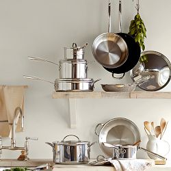 Williams Sonoma Signature Thermo-Clad&#8482; Stainless-Steel Saucepan