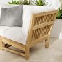 Larnaca Outdoor Natural Teak Customizable Sectional (62&quot;-90&quot;)