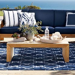 Larnaca Outdoor Teak Coffee Table (48&quot;-60&quot;)