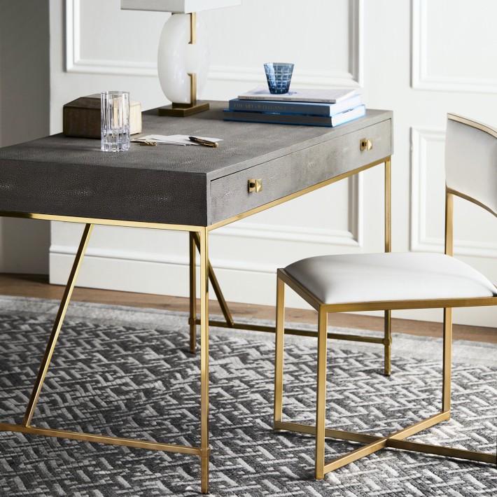 Faux Shagreen Desk (49&quot;)