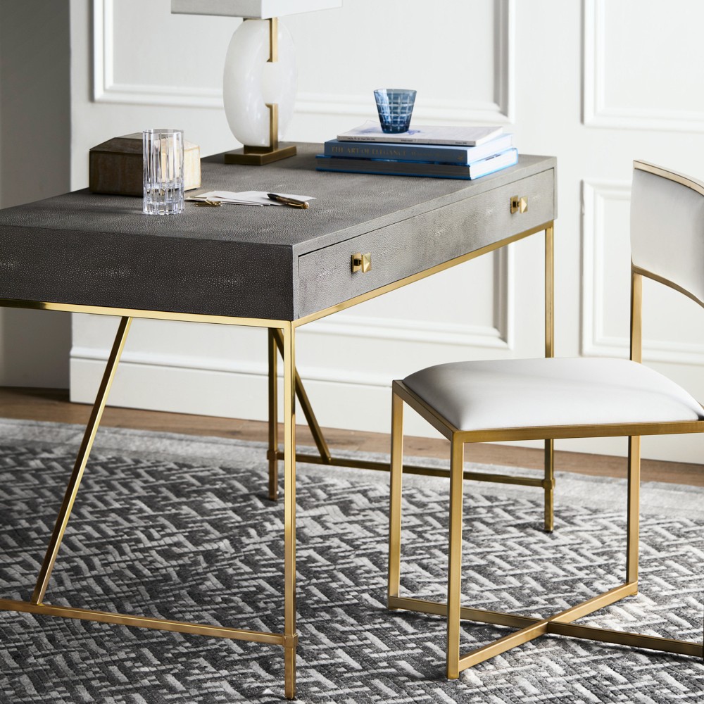 Faux Shagreen Desk (49&quot;)